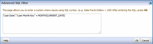 Advanced SQL Filter